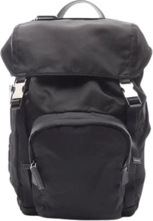 Prada Pre-owned Vintage Rugzak - unisex - Vintage Rugzakken - Zwart - ONE Size - Nylon - Vintage