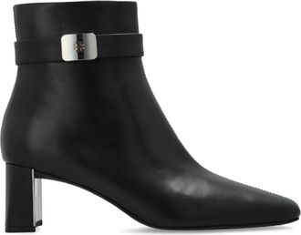 Tory Burch Georgia Enkellaars met Hak - Dames - Laarzen met Hak - Zwart - 39 EU - Leer - Schoenen