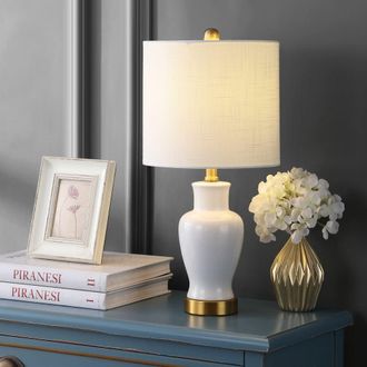Jonathan Y Designs Chi 21 Ceramic/Iron Modern Classic LED Table Lamp