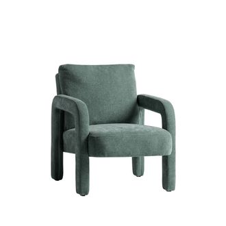 Klast Sill&oacute;n de lectura de poli&eacute;ster verde oscuro 72 cm x 81 cm