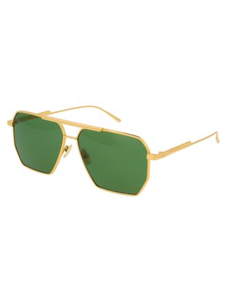 Bottega Veneta Mens Sunglasses Gold-Green Metal Gold-Gold-Green Gold/gold/green