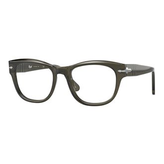 Persol Glasses, unisex, Gray, Size: 52 MM Stylish Eyeglasses in Black Frame