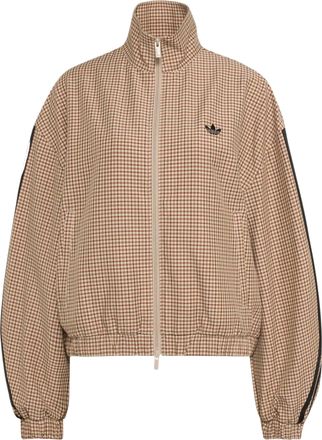 adidas (WMNS) adidas Checks Track Top Asia SIzing Crystal Linen Aurora Coffee Orbit Green LE8307