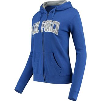 Colosseum Womens Stadium Athletic Royal Air Force Falcons Arched Name Full-Zip Hoodie at Nordstrom, Size Xx-Large