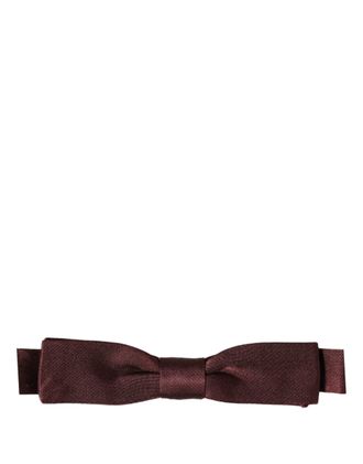 Dolce & Gabbana 100% Silk Bow Tie - Brown