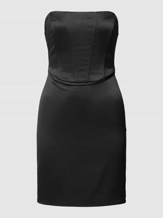 Gina Tricot Schulterfreies Corsagenkleid in unifarbenem Design in Black, Gr&ouml;&szlig;e 34