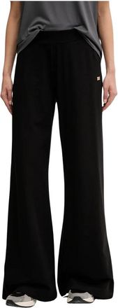 Emporio Armani Trainingsbroeken met hoge taille - Dames - Sweatpants - Zwart - XS - Katoen - Broeken