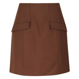 Birgitte Herskind Benjamin Rok - Dames - Rokken - Bruin - Maat: XS Wol