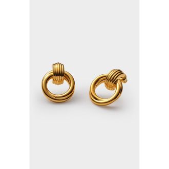 Katie Loxton Demi Oversized Stud Earrings in Gold Coated at Nordstrom