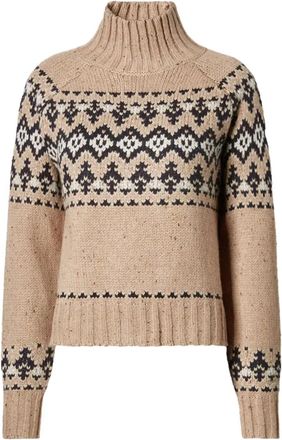 MC2 Saint Barth Myra Donegal Sweater - Dames - Coltruien - Beige - L - Wol - Truien & Vesten
