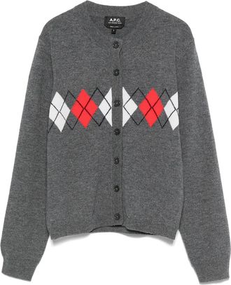 A.P.C. Cardigan in lana - Grigio