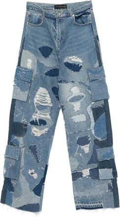Who Decides War by Ev Bravado Wide Jeans - Heren - Loose Fit Jeans - Blauw - W30 - Jeans