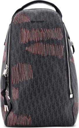 Dior Sling Stitched Darklight Coated Canvas backpack - Nero