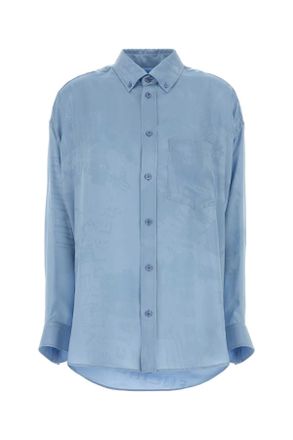 Balenciaga Light Blue Silk Shirt