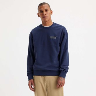 Levi's Mens Levis Relaxed Graphic Crew Neck Sweatshirt in Navy