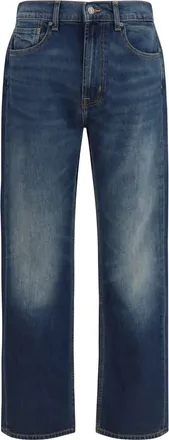 7 For All Mankind Mens Jeans Straight-Leg Denim Blue Cotton