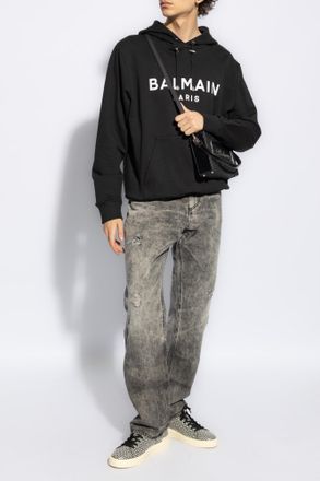 Balmain Sweatshirt With Logo, Mens, Black