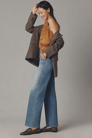 Mother Stitch-Up Maven High-Rise Wide-Leg Jeans