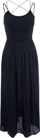 Sessun Long Dress with Ballerina Straps and Fluid Satin Skirt