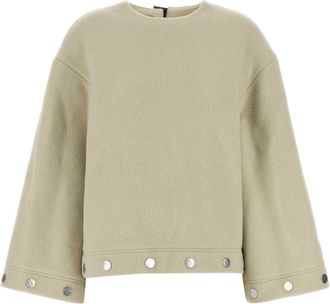 Nanushka Sand Wool Blend Oversize Anwen Blouse
