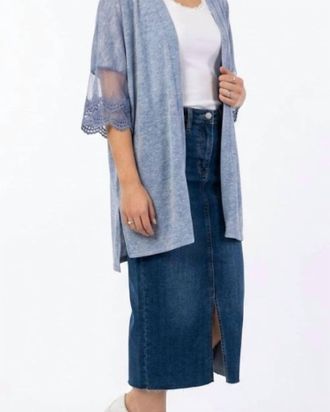 Judy Blue Denim Midi Skirt In Blue