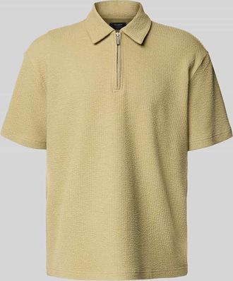 Mc Neal Poloshirt mit kurzem Rei&szlig;verschluss in Schilf, Gr&ouml;&szlig;e XXXL