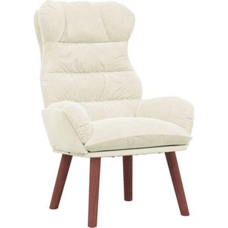 vidaXL Silla Relax Crema 69 X 74 X 93 Cm Terciopelo Vidaxl