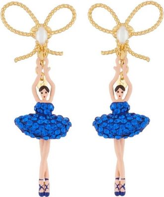 Les N&eacute;r&eacute;ides Pas De Deux Lux Sapphire Ballerina Earrings