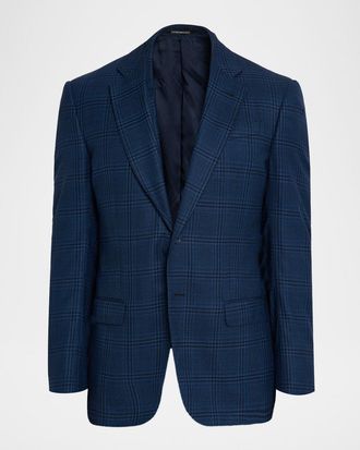 Emporio Armani Mens Prince of Wales Wool G Line Sport Coat
