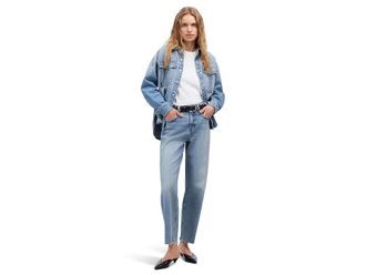 Madewell Perfect Vintage Wide Light Crop in Hallstead Wash Womens Jeans Hallstead Wash : 31 27, Cotton/Denim/Elastane
