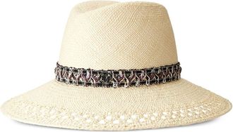 Maison Michel Kate straw Fedora hat - women - Straw - L - Neutrals