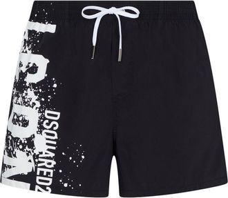 Dsquared2 logo-print swim shorts - men - Elastane/Polyamide - 50 - Black