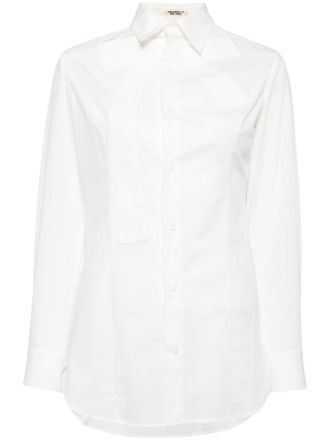 Yohji Yamamoto Camicia con fiocco - Bianco