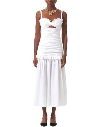 Carolina Herrera Gathered Midi Dress
