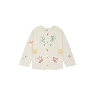 Leon & Harper Geborduurd jasje met ronde hals, VINY