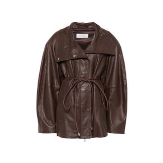 Sportmax SPSAlaggio Belted Leather Jacket