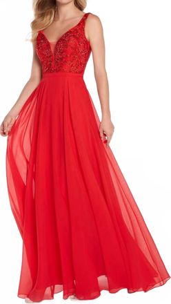 Alyce Paris Womens Prom Dress In Red