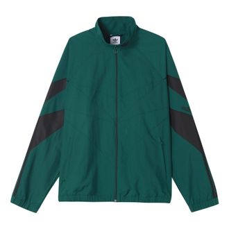 adidas Stripe Stand Collar Jacket Green H06747