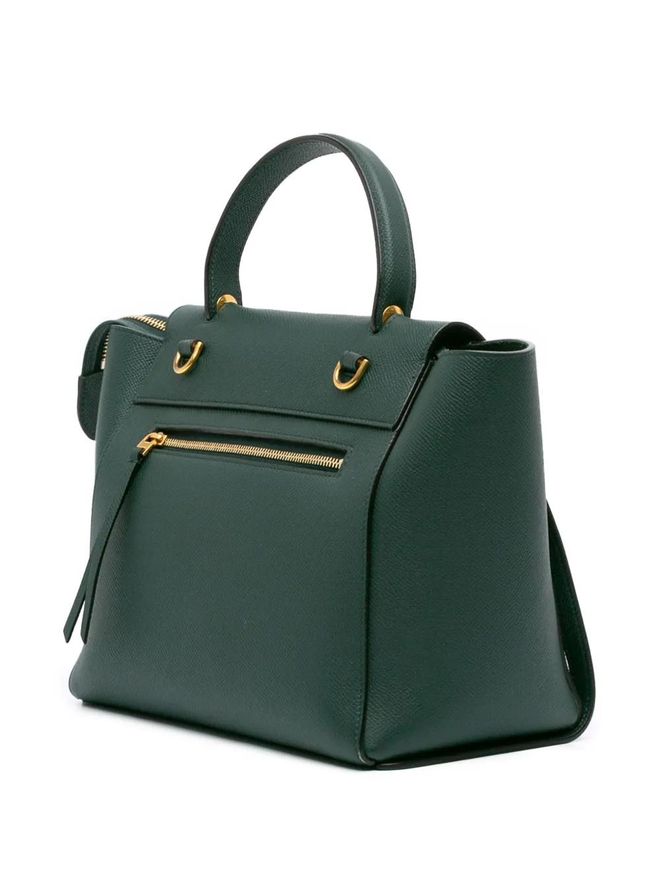 Celine mini sac banane en cuir de veau grainé (2019) Vert dès