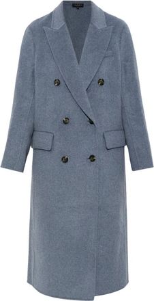 Rag & Bone Dubbele-breasted jas met enkele split achter - Dames - Mantel - Blauw - S - Wol - Jassen