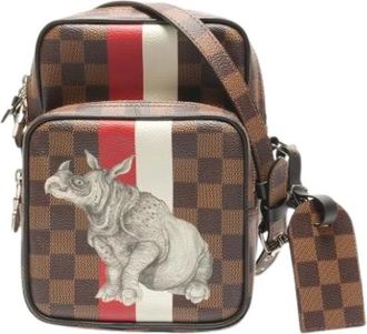Louis Vuitton Pre-owned Cross Body Bags, female, Brown, Size: ONE SIZE Pre-owned Canvas Cross Body Bag