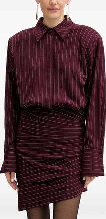 Retrof&ecirc;te Abito Narine gessato - Rosso