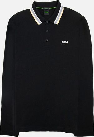 HUGO BOSS Mens Hugo Boss Plisy Regular Fit L/s Polo Black 003 - Size: 36