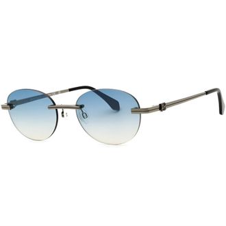 Palm Angels Mens Accessories Crystal Round Sunglasses in Black/Dark Grey - One Size