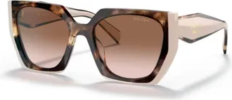 Prada 0pr 15ws Oversized Square Frame Tortoiseshell Sunglasses