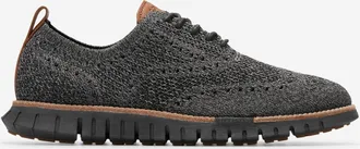 Cole Haan Mens Zerøgrand Remastered Stitchlite Wingtip Oxford Shoes - Grey Size 10.5