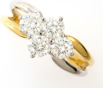 C&A Platinum Yellow Gold Yellow Gold (18K) Platinum 900 Band Ring (Pre-Owned)
