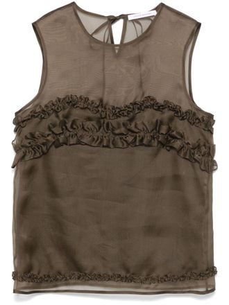 Cecilie Bahnsen Blusa Orietta - Marrone