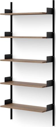 New Works Wandregal New Works 1900 - 190 x 83.5 cm, Nussbaum / Schwarz