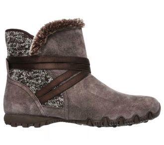 Skechers Womens Bikers Flare Boot In Chocolate